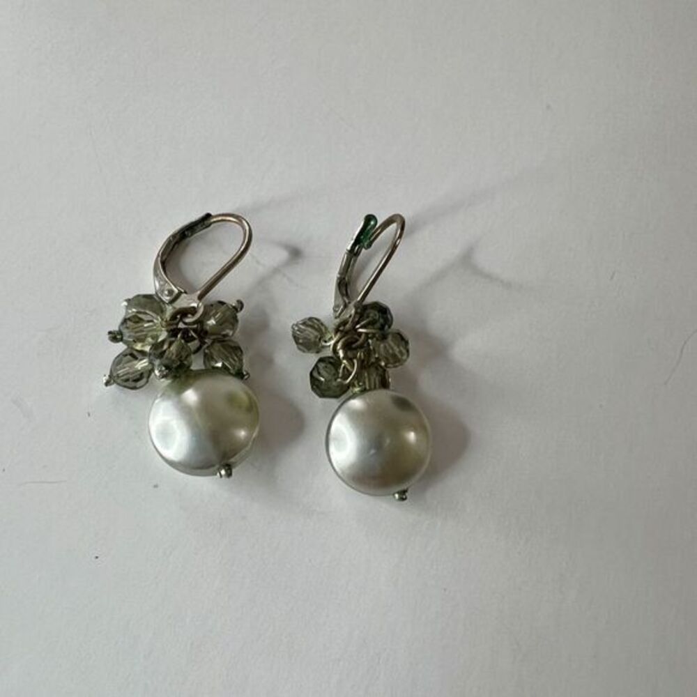 Vintage Imitation Pearl Dangle Drop Earrings